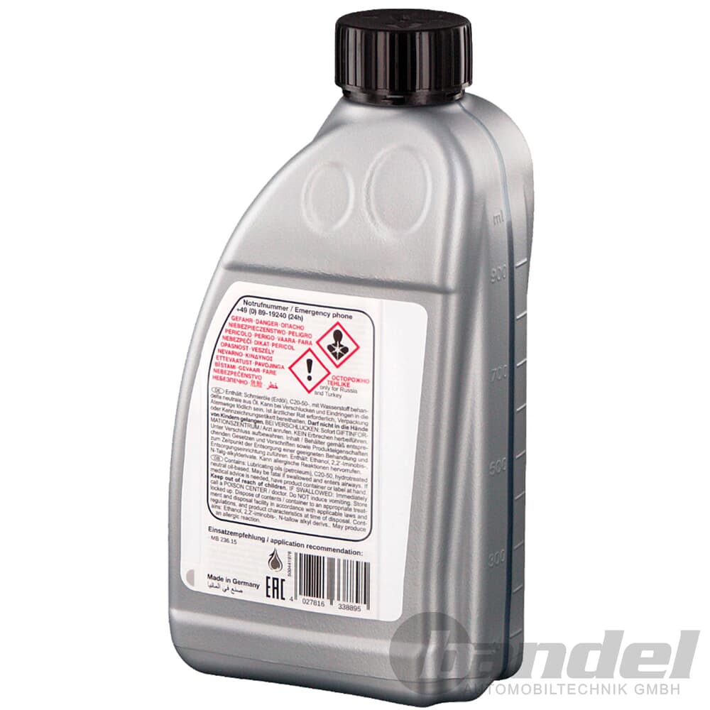 FEBI 100250 ÖLWECHSEL AUTOMATIKGETRIEBE+ATF ÖL BLAU 7 GANG für MERCEDES 722.9