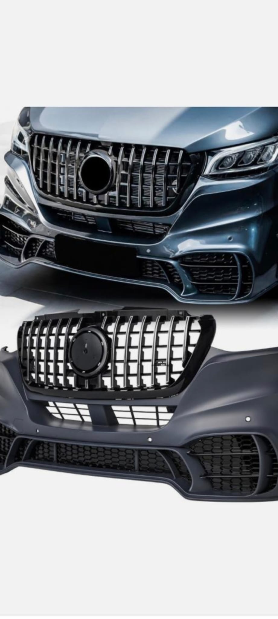 Stoßstange Kühlergrill für Mercedes Sprinter W907 W910 19-2024 GT Design Grille